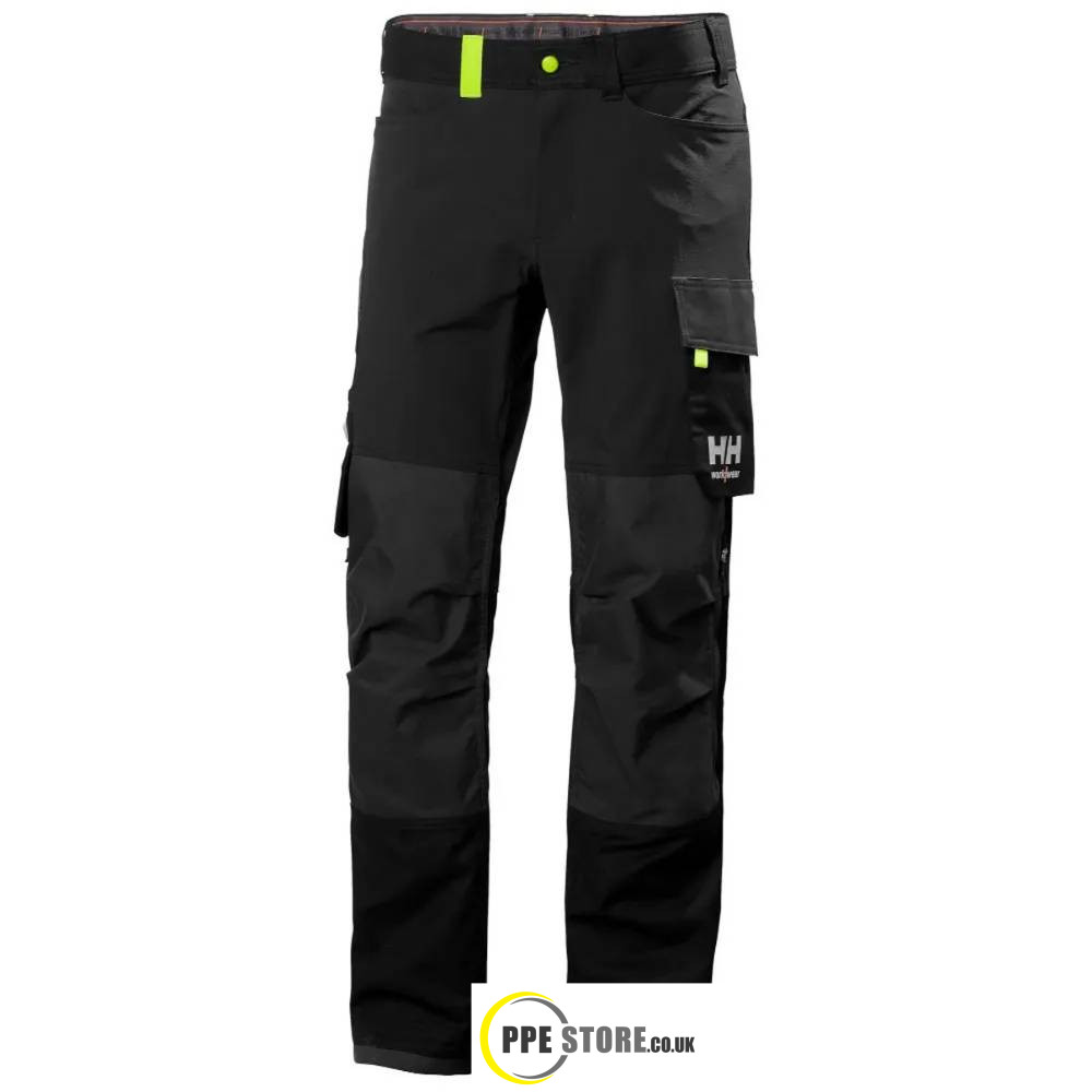 Helly Hansen 77407 Black Oxford 4Way Stretch Work Trouser PPE Store