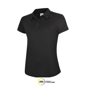 Uneek Clothing UC128 Ladies Super Cool Workwear Poloshirt - Black, M