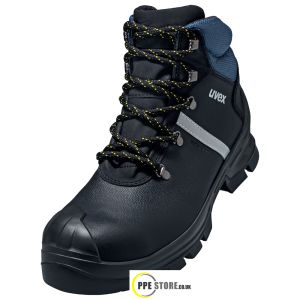 Uvex 2 - 65122 Black/Blue Construction Lace-Up Safety Boot