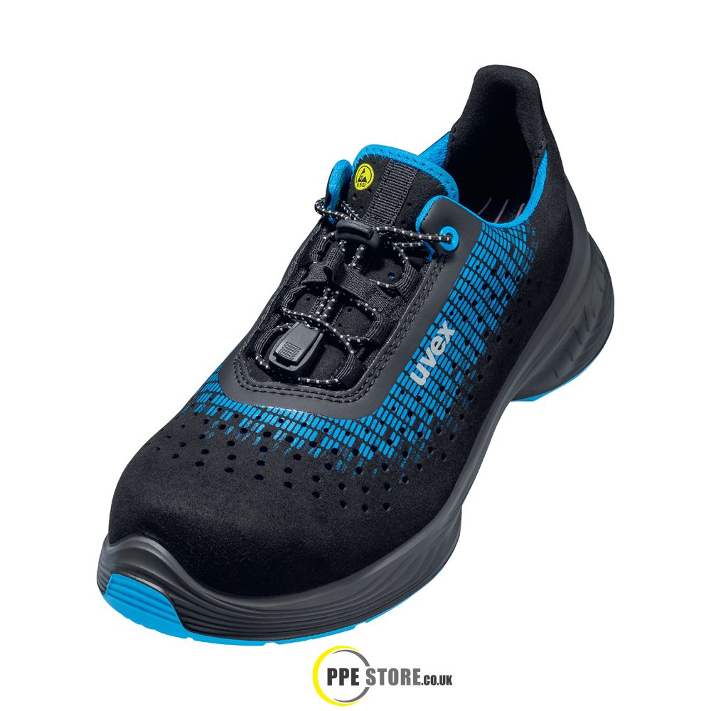 Uvex 1 - 68298 Black/Blue G2 Perforated Safety Trainer