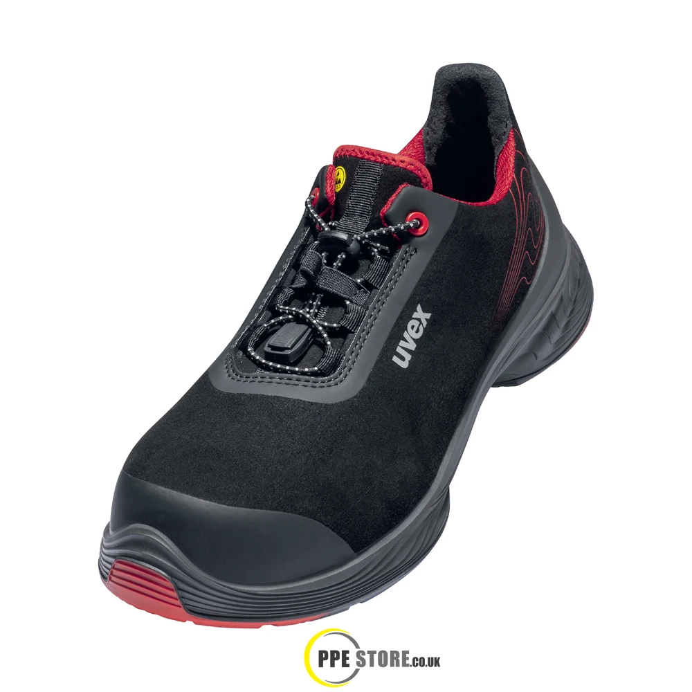Uvex 1 - 68382 Black/Red G2 Safety Trainer