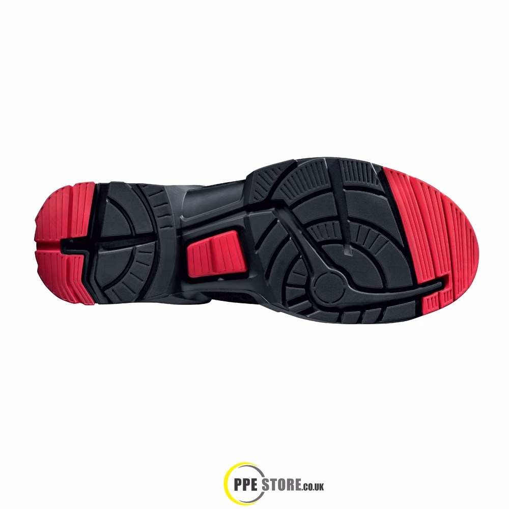 Uvex 1 Black/Red X-Tended Support Perforated Safety Shoes - Image 3