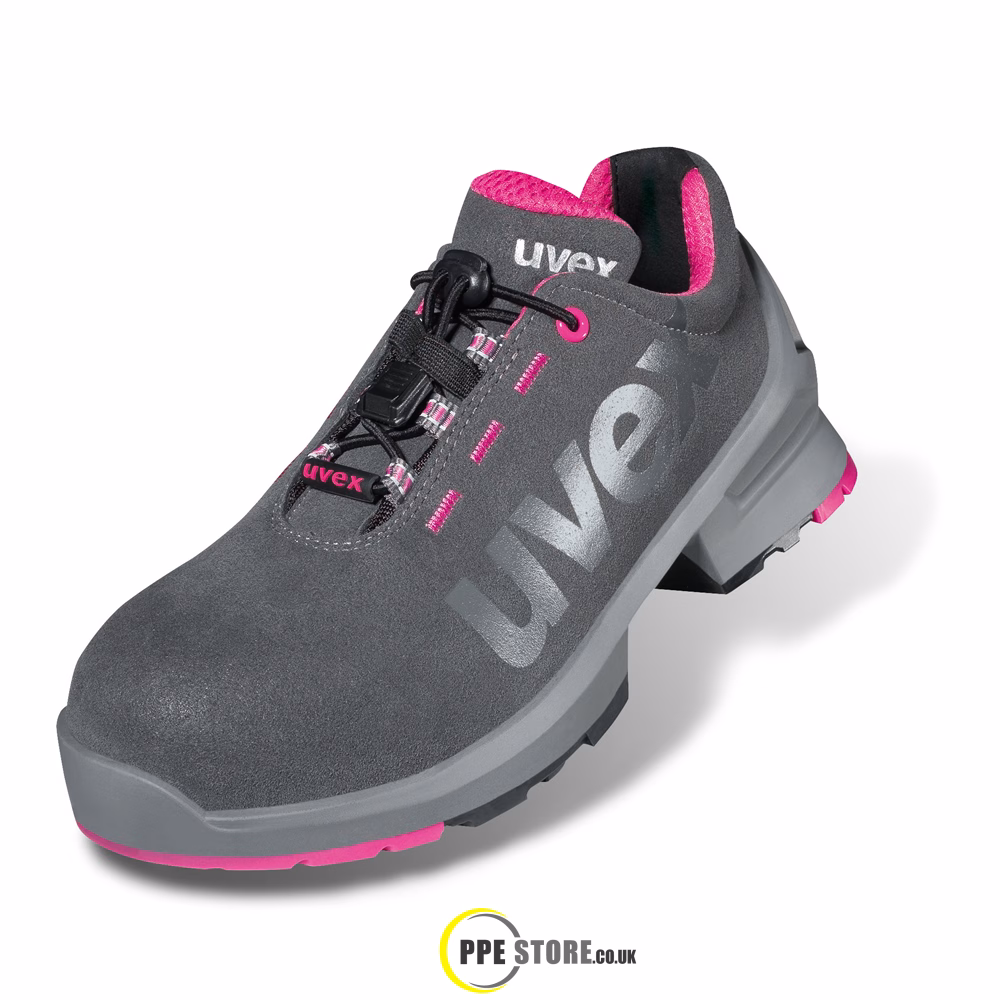 Uvex 1 85628 Women's S2 SRC Safety Shoes - Grey/Pink