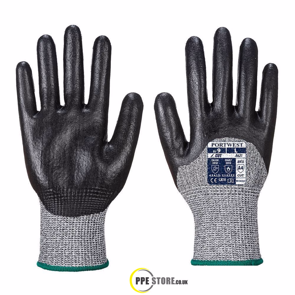 Portwest A621 Cut D 3/4 Nitrile Foam Glove
