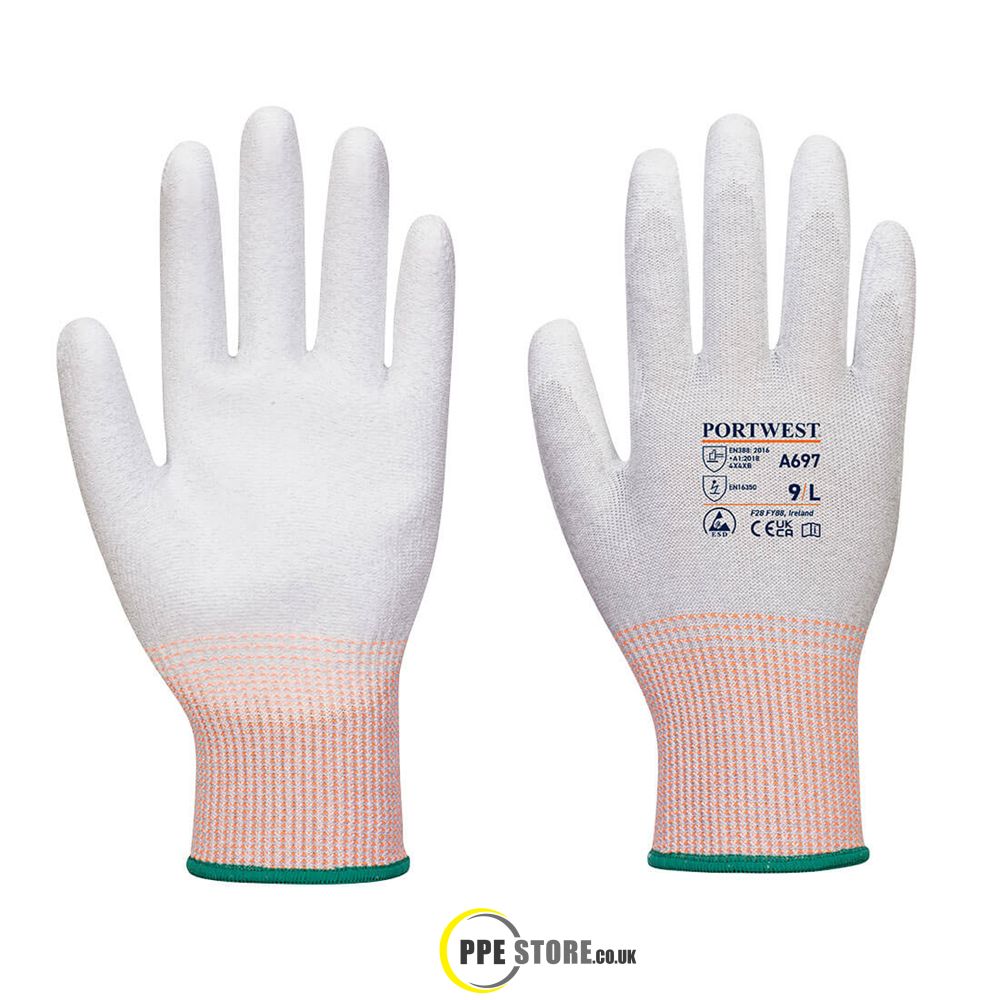 Portwest A697 LR13 ESD PU Palm Glove (PK 12)