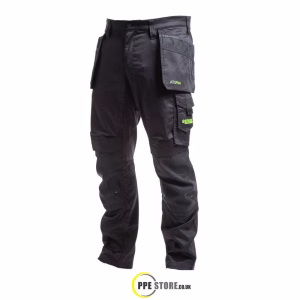 Apache BANCROFT Slim Fit Stretch Workwear Trousers Grey/Black