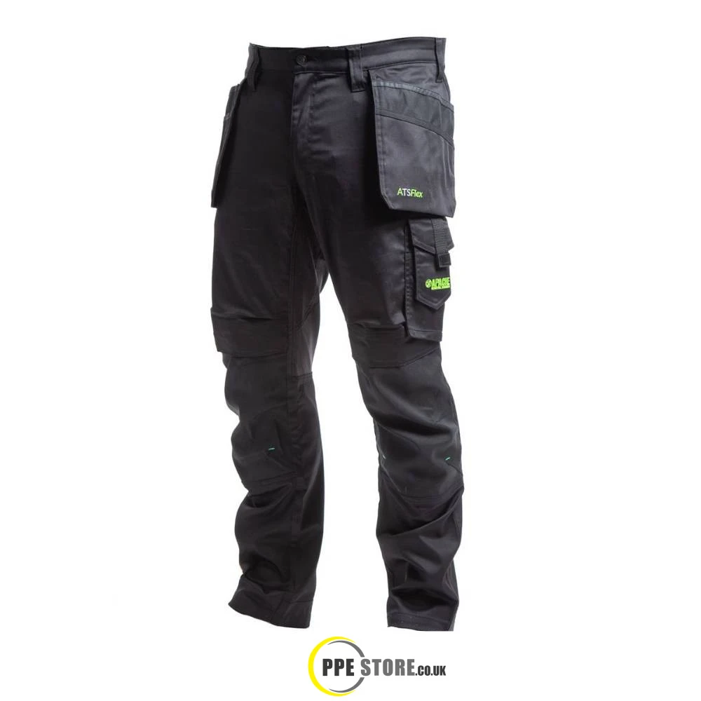 Apache BANCROFT Slim Fit Stretch Workwear Trousers Grey/Black
