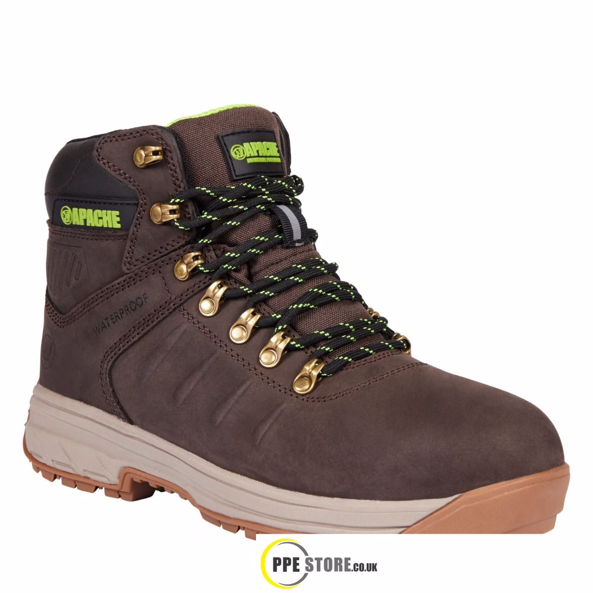 Apache MOOSE JAW Brown Waterproof Safety Boots