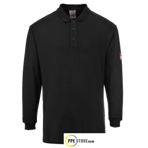 Portwest FR10 Flame Resistant Anti-Static Long Sleeve Polo Shirt - Various Colours