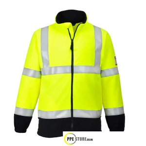 Portwest FR31 Flame Resistant Anti-Static Hi-Vis Fleece Yellow