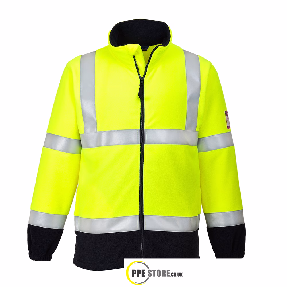 Portwest FR31 Flame Resistant Anti-Static Hi-Vis Fleece Yellow