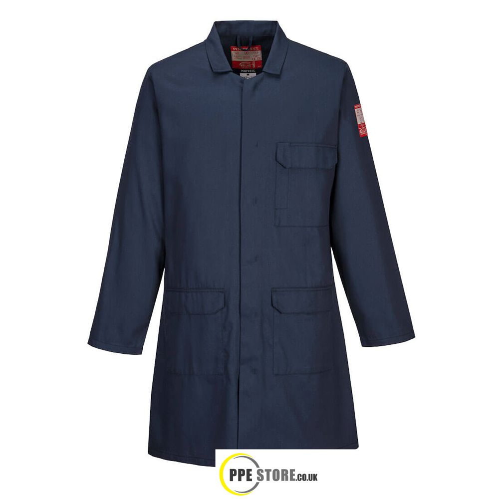 Portwest FR34 FR Standard Coat Navy Blue