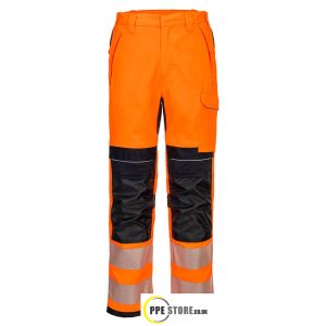Portwest FR414 PW3 FR HVO Orange/Black Work Trousers
