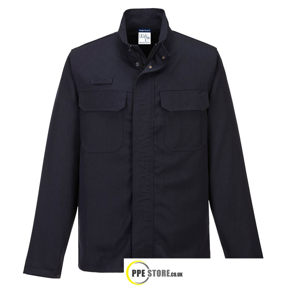 Portwest FR65 FR Molten Metal Jacket Navy Blue