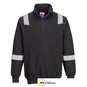 Portwest FR710 WX3 Flame Resistant Sweatshirt Black