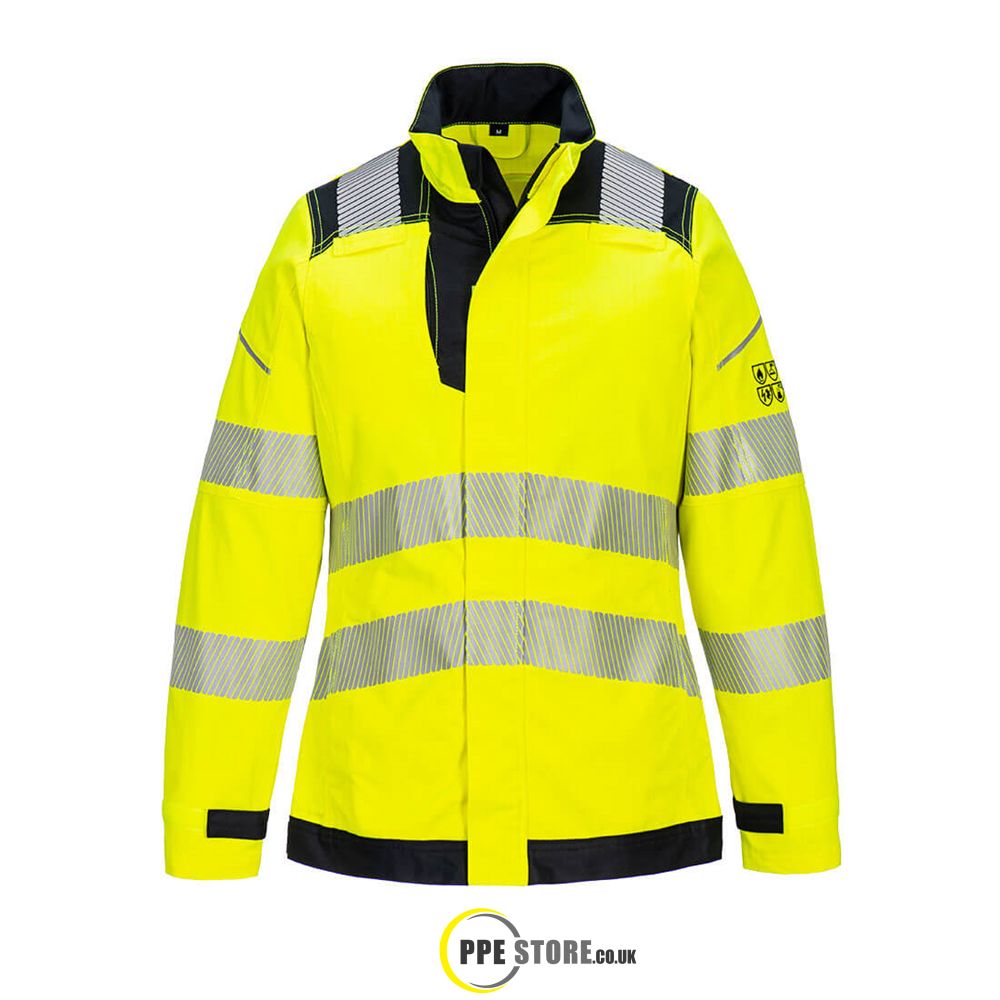 Portwest FR715 PW3 FR Hi-Vis Yellow/Black Women's Work Jacket