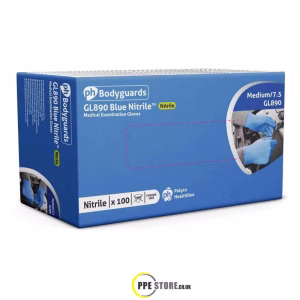 PH Bodyguards GL890 Blue Nitrile Examination Glove (100 Pack)