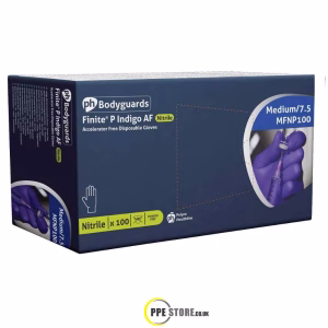 PH Bodyguards Finite P Indigo AF Nitrile Gloves 100 Pack