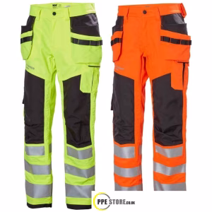 Helly Hansen 77423 Alna 2.0 High Visibility Construction Trousers Cl 2