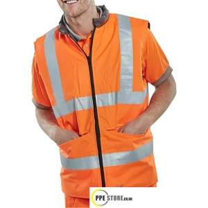 Hi-Vis Orange Reversible Bodywarmer