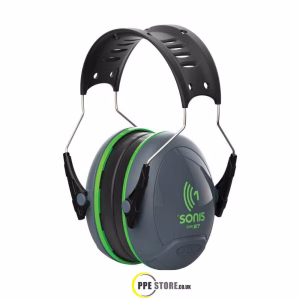 JSP Sonis Adjustable Ear Defenders 27dB SNR Grey/Green