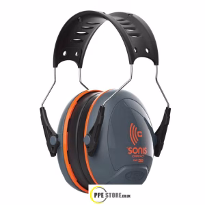 JSP Sonis Adjustable Ear Defenders 32dB SNR Grey/Orange