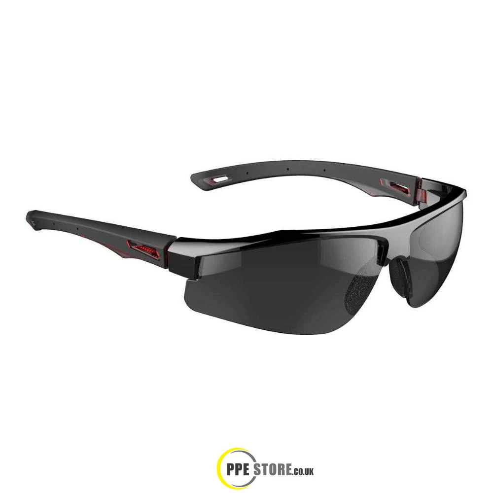 JSP Galactus Smoke Safety Glasses Red/Black