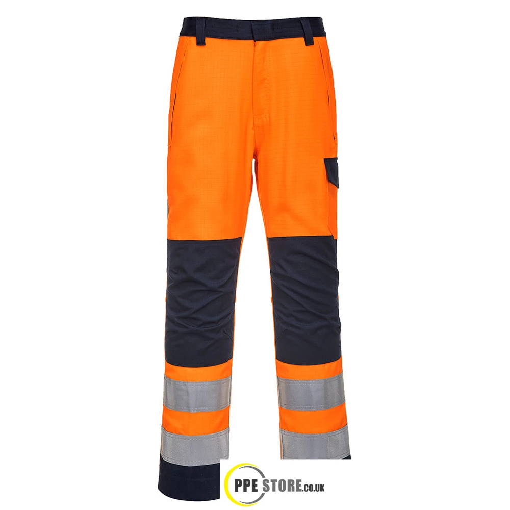 Portwest MV36 Modaflame RIS Orange/Navy Trouser - Image 3