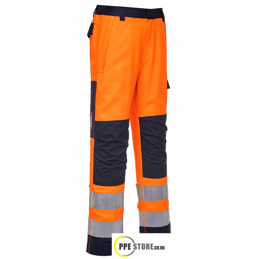 Portwest MV36 Modaflame RIS Orange/Navy Trouser - Image 5