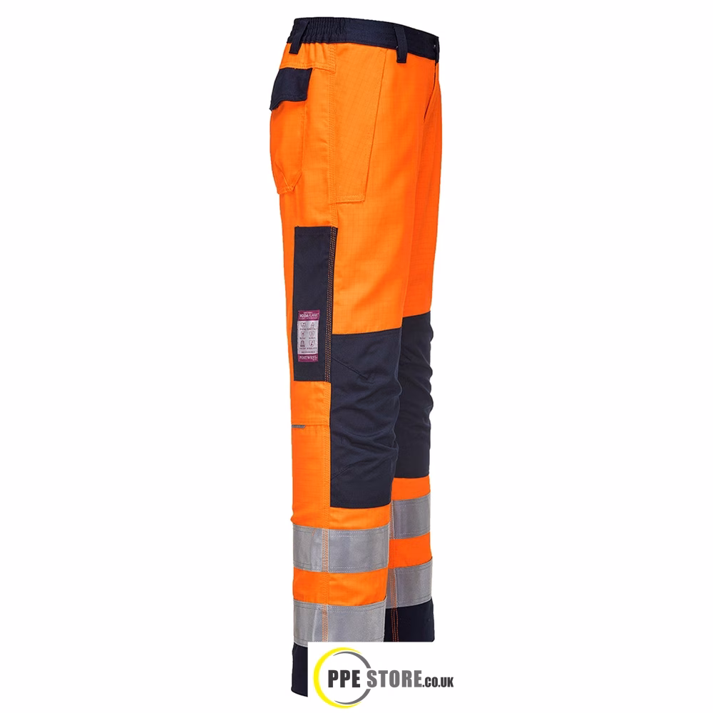 Portwest MV36 Modaflame RIS Orange/Navy Trouser - Image 7