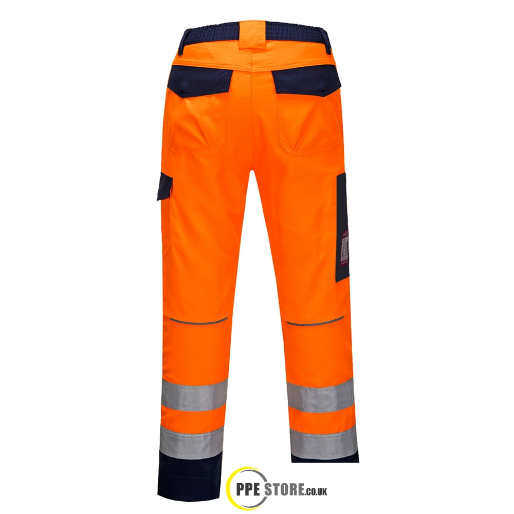 Portwest MV36 Modaflame RIS Orange/Navy Trouser - Image 2