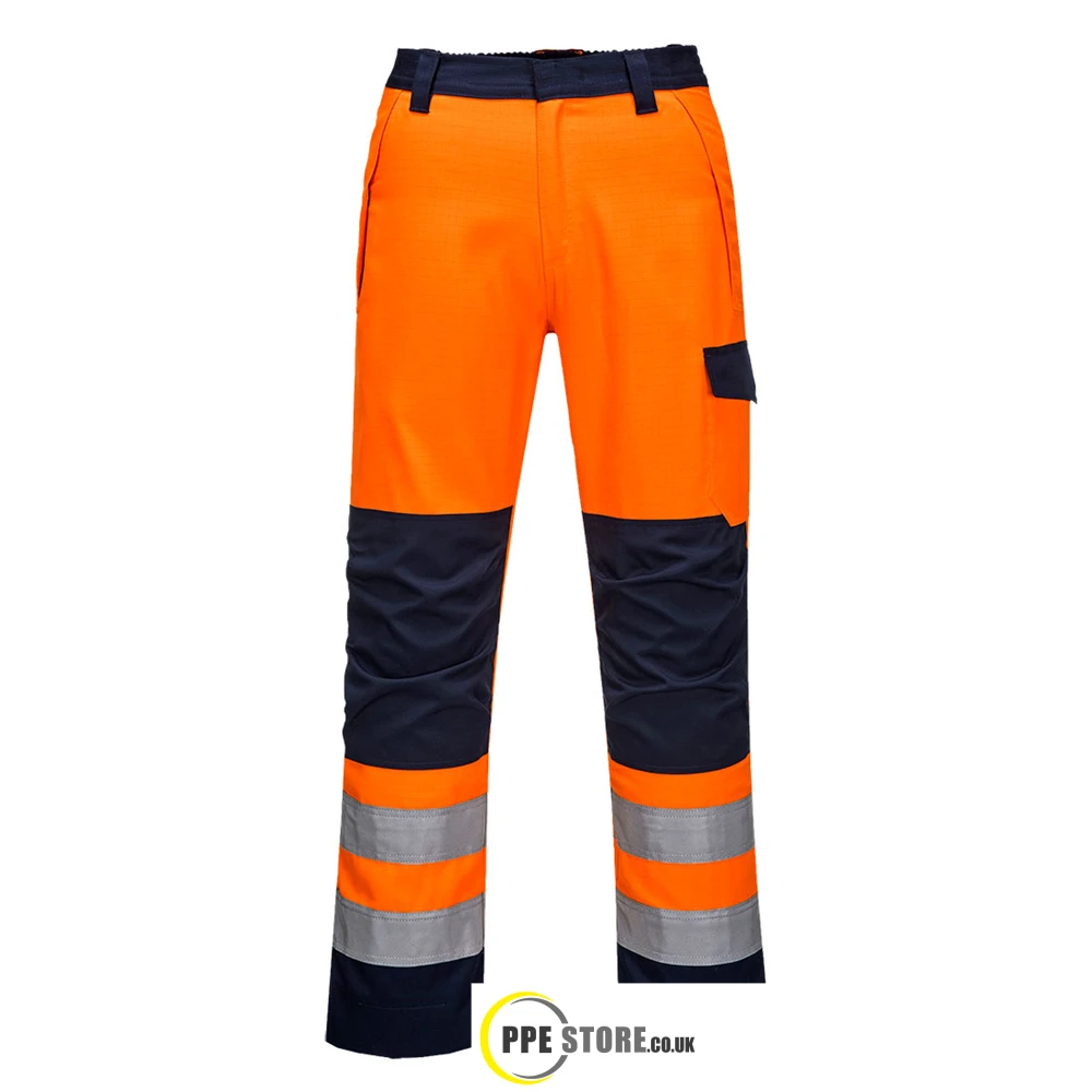 Portwest MV36 Modaflame RIS Orange/Navy Trouser
