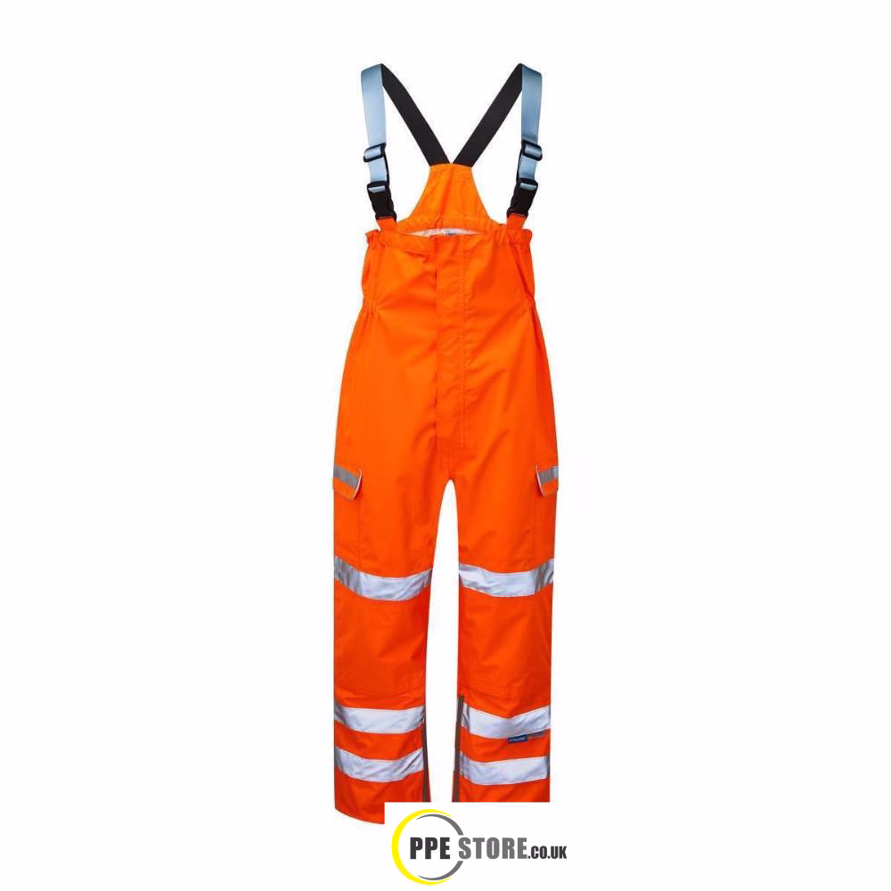 Pulsar PR504 High Visibility Rail-Spec Waterproof Salopettes Orange
