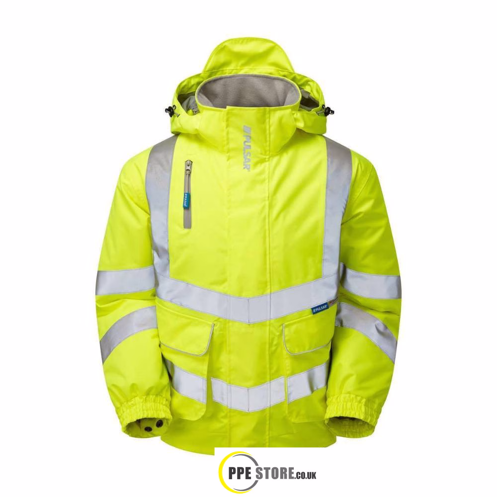 Pulsar P191 High Visibility Waterproof Padded Bomber Jacket Yellow