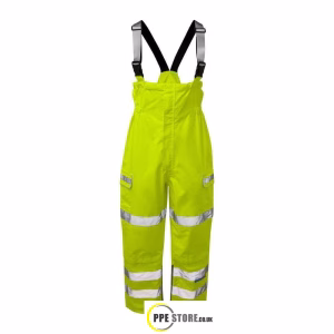 Pulsar P521 High Visibility Wateproof Salopettes Yellow