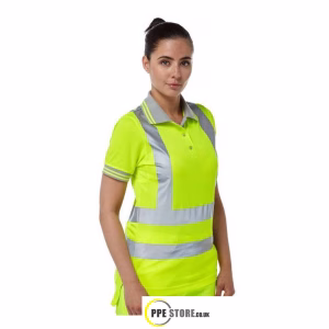 Pulsar P700 Women's High Visibility Short Sleeve Polo Shirt Yellow