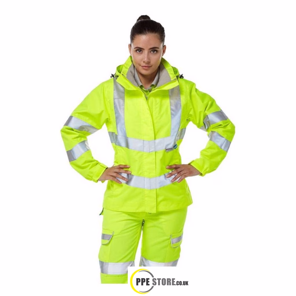 Pulsar P704 Women's High Visibility Unlined Storm Coat Yellow - Image 3