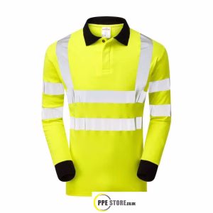 Pulsar PARC21 FR-AST-ARC High Visibility Long Sleeve Polo Shirt Yellow