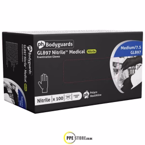 PH Bodyguards GL897 Powder Free Nitrile Gloves Black