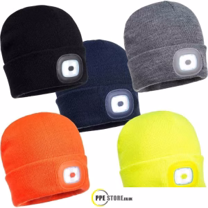Portwest B029 Rechargeable USB Head Light Beanie