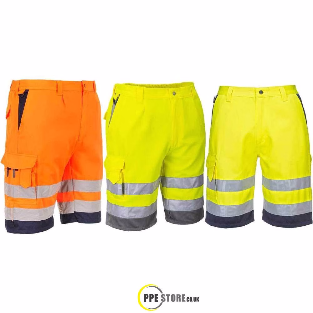 Portwest E043 High Visibility Poly-Cotton Shorts