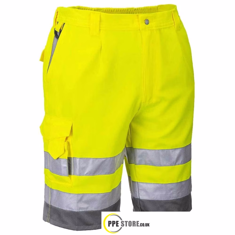 Portwest E043 High Visibility Poly-Cotton Shorts - Image 3
