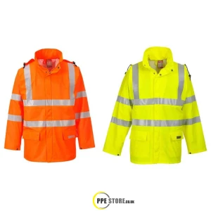 Portwest FR41 Flame Resistant and Waterproof High Visibility Jacket