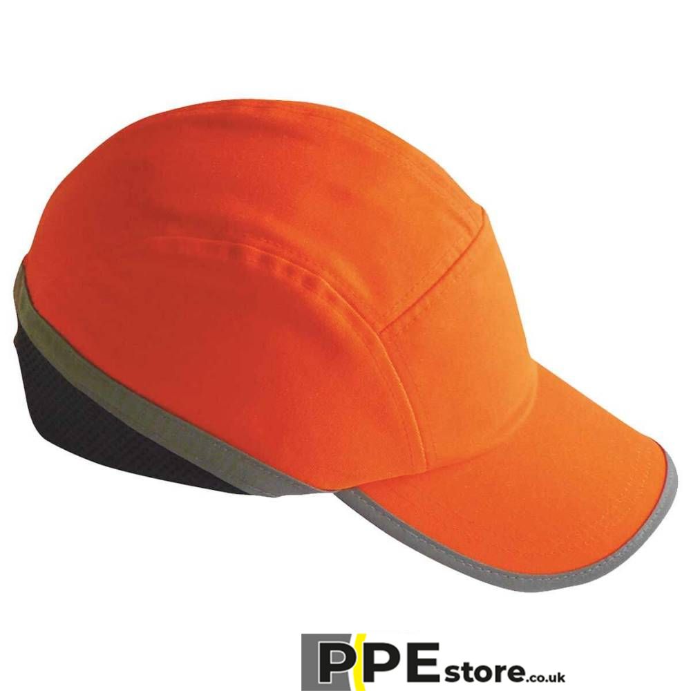 Casquette Anti-choc JSP Aerolite - Poids <135g - Norme EN812 - Protection Légère Chantier - Noir Avec Bandes Réfléchissantes