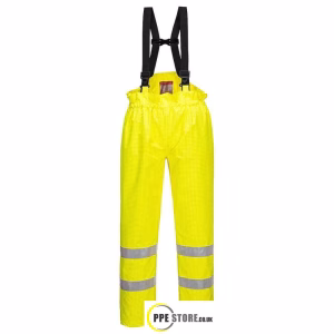 Portwest S780 Bizflame High Visibility Yellow FR Rain Trousers