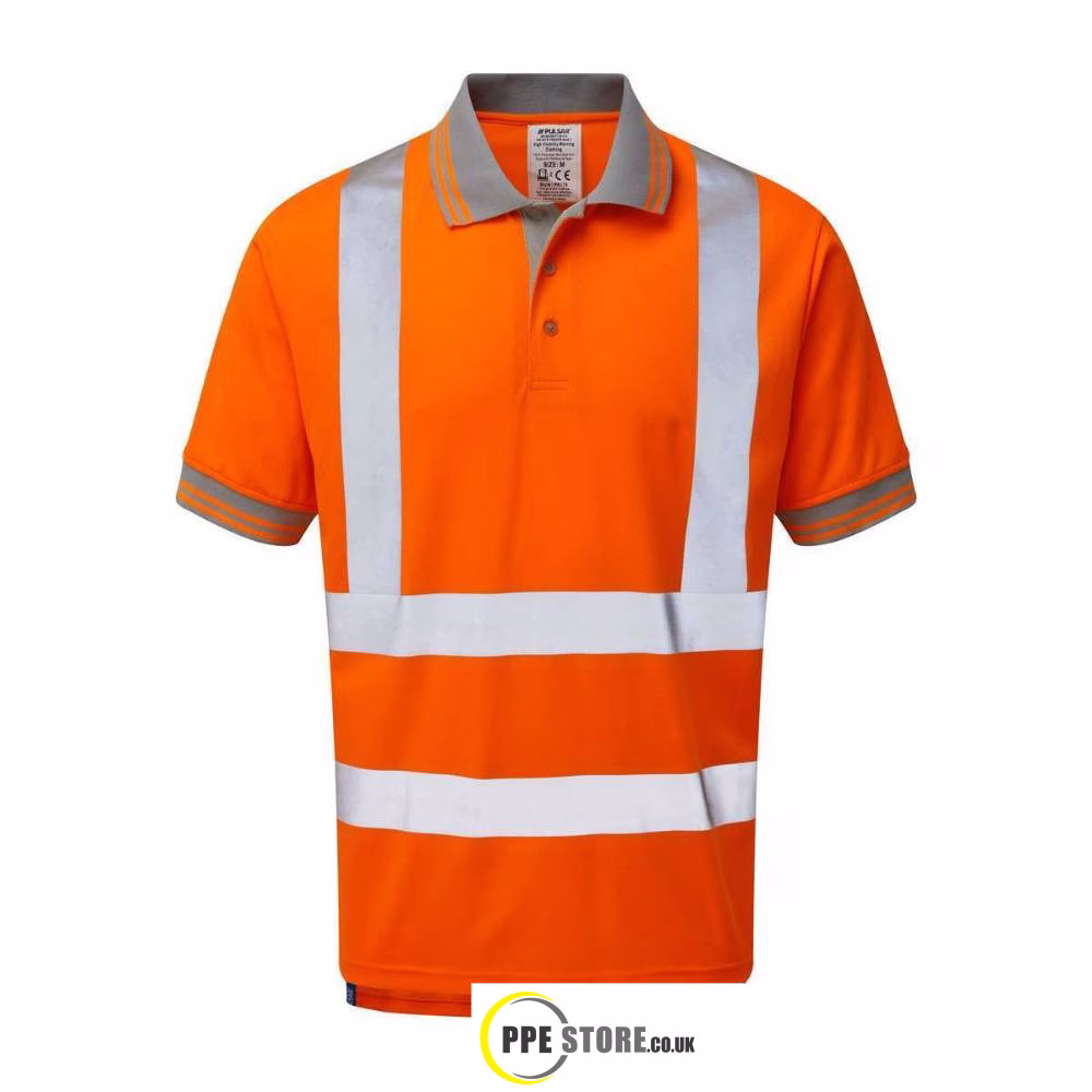 Pulsar PR176 High Visibility Rail-Spec Polo Shirt Orange