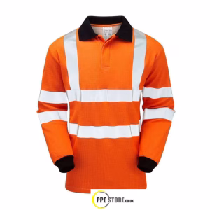Pulsar PRARC21 FR-AST-ARC High Visibility Long Sleeve Polo Shirt Orange
