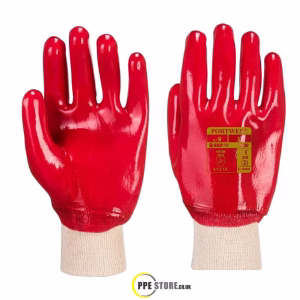 Portwest A400 PVC Knitwrist Fully Coated Gloves