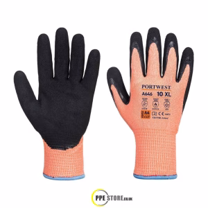 Portwest A646 Cut D Vis-Tex Winter HR Nitrile Gloves