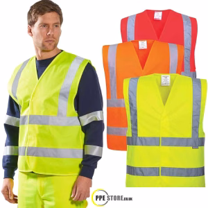 Portwest C470 Hi-Vis Vest Two Band And Brace